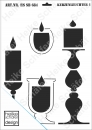 Schablone-Stencil A3 356-0684 Kerzenleuchter